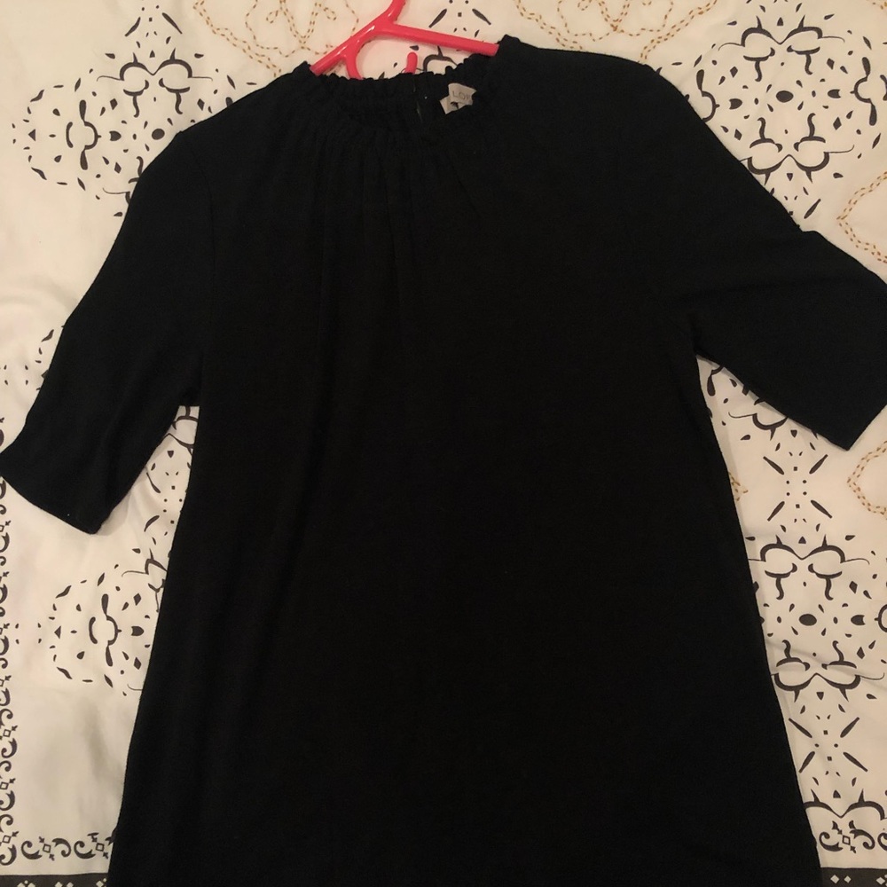 Loft top with high neckline